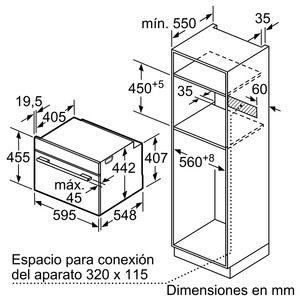 Bosch CBG633NS1 Horno Compacto Multifunción 45 cm.