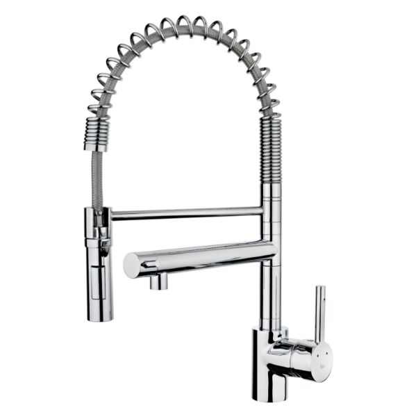 TEKA ARK 999 CROMO Grifo de cocina monomando semiprofesional con cano giratorio y maneral extraible