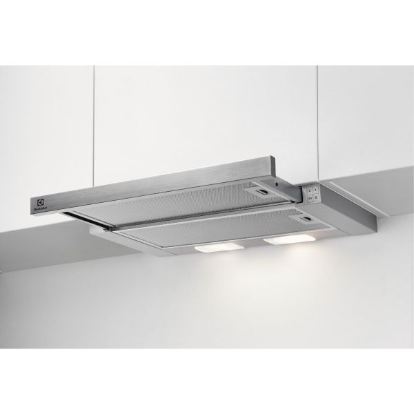 Electrolux KFP326S Campana extractora extraíble Serie 300 LEDLights de 60 cm, Gris