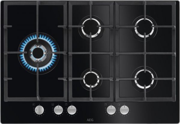 AEG HKB75820NB Negro Empotrable 75 cm Gas 5 Quemador(es)