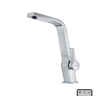 TEKA ICC 915 CROMO Grifo de cocina monomando con caño giratorio y superficie resistente
