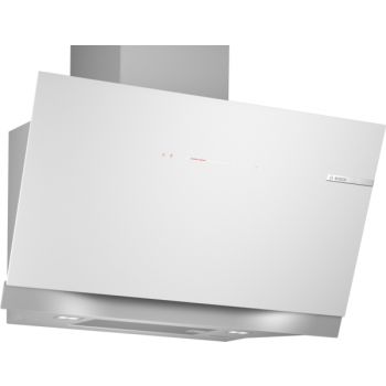 Campana decorativa Bosch de cristal blanco y 90cm modelo DWK91LT20