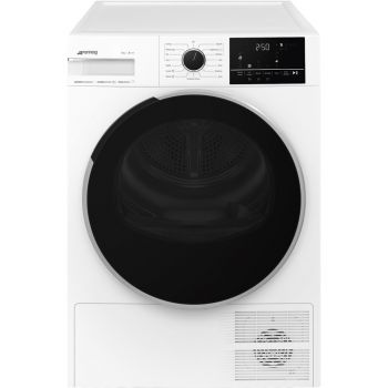 Vista frontal de la secadora Smeg DNP93SLES