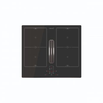 Vista general placa inducción con extractor Cata AS600