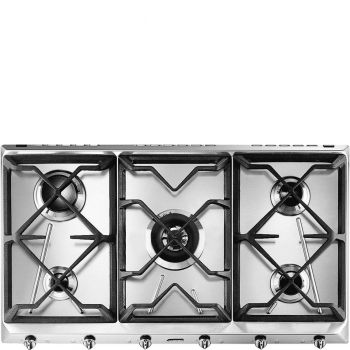 Vista desde arriba placa de gas SMEG SRV596GH5