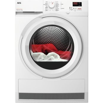 Vista frontal de la secadora AEG TR708L2OZ