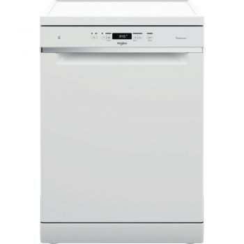 Lavavajillas Whirlpool de libre instalación de 60cm, color blanco y con tercera bandeja para cubiertos. Modelo WFC 3C33 PF
