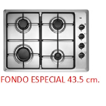 Teka placa cocina a gas HLX 50 4G AL Gas butano 4 fuegos -