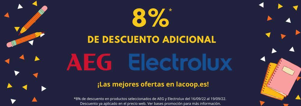 8% de Descuento en una selección de AEG y Electrolux