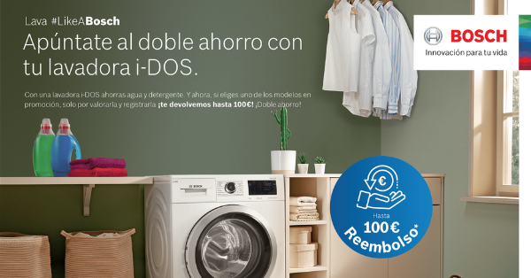 Ampliación promoción doble ahorro lavadoras Bosch