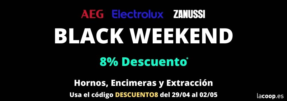 BLACK WEEKEND - 8% Descuento en productos seleccionados